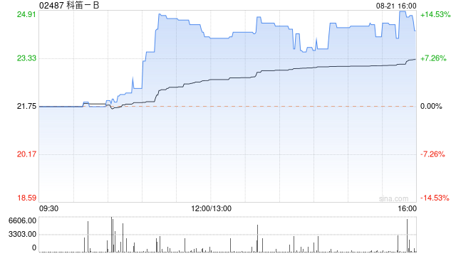 科笛-B获纳入恒生指数系列成份股 股价现涨超12% 第1张