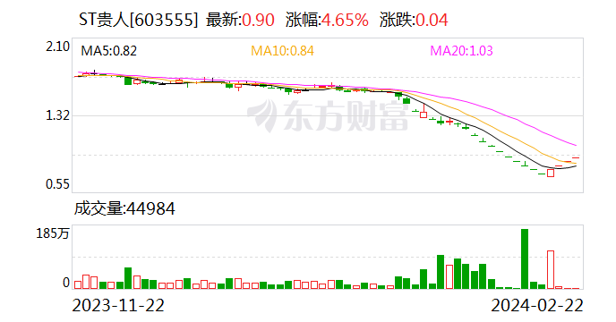 ST贵人：因涉嫌信披违法违规 公司及实控人李志华遭证监会立案